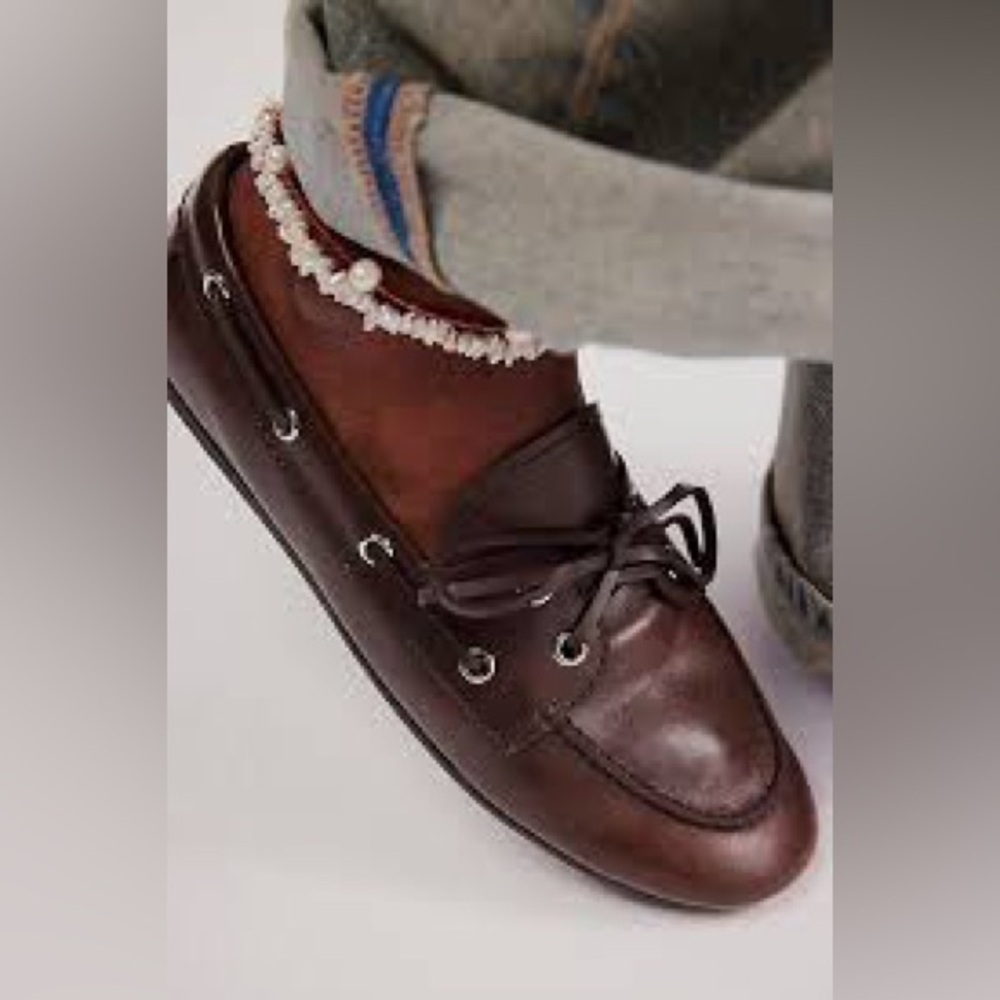 NEW Jeffrey Campbell Boast  Leather Boat Shoe /Brown Brush, 10/ - Picture 10 of 11